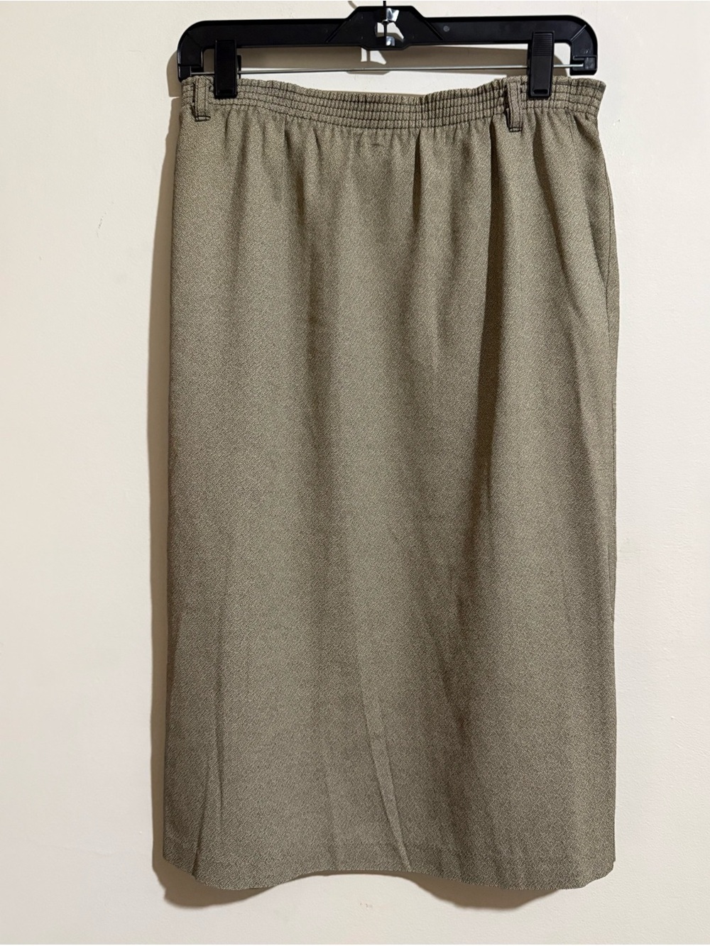Alfred Dunner Olive Green Straight Midi Skirt